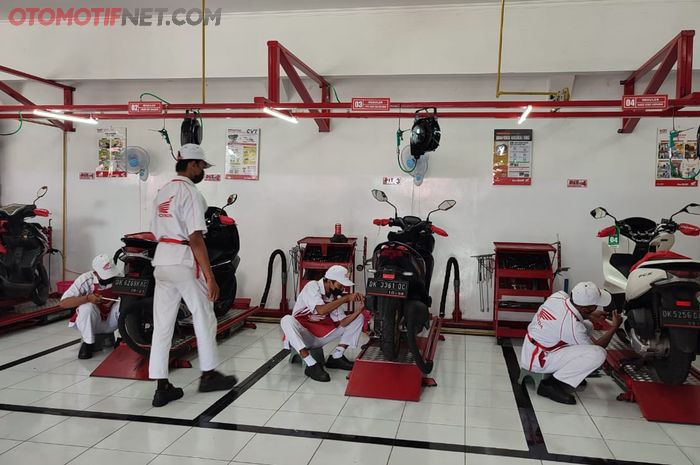 Ilustrasi bengkel resmi Honda
