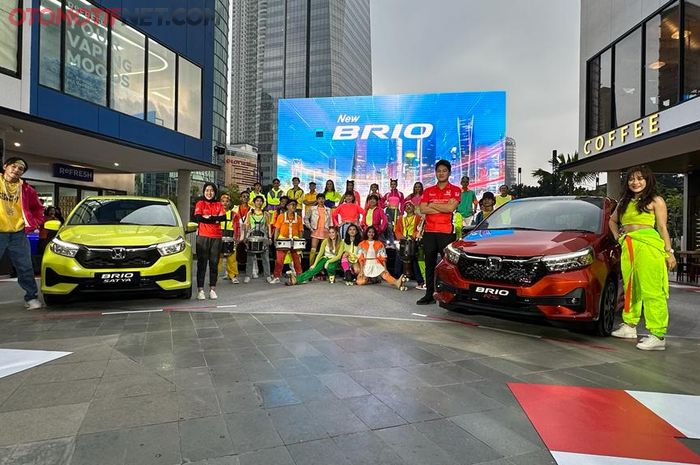 Honda Brio Facelift 2023 resmi diperkenalkan PT Honda Prospect Motor di One Satrio, CBD, Jakarta (5/5/2023)
