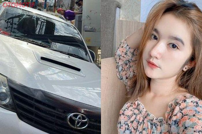 Seleb TikTok Kendari Krisanti Arni Bakhitah Kaikala alami kecelakaan, Toyota Fortuner miliknya ditusuk Toyota Agya di Kolaka, Sulawesi Tenggara