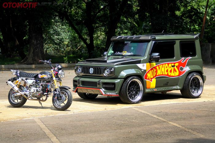 Modifikasi Suzuki Jimny JB74 &amp; Honda Monkey ala Hot Wheels