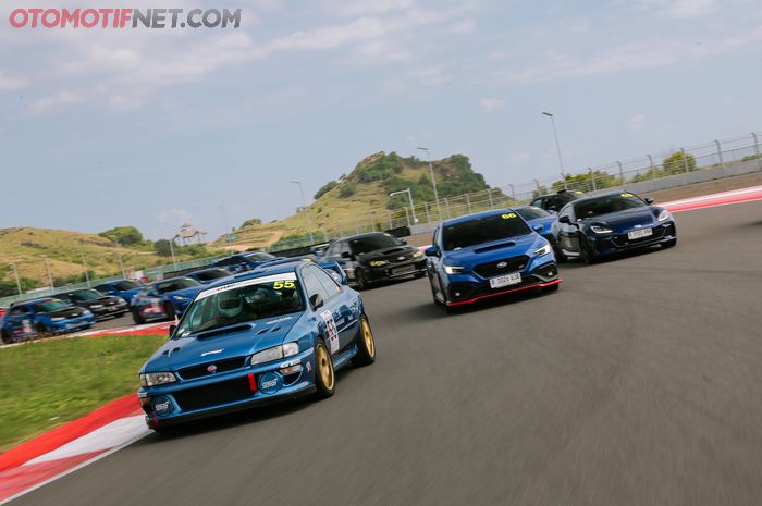 Subaru WRX berbagai generasi dan Subaru BRZ turun di ajang JDM Run Mandalika Time Attack 2024