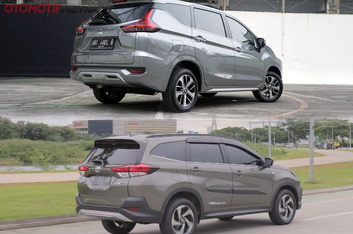 Komparasi virtual Mitsubishi Xpander vs Toyota Rush. Bagaimana dengan pilihan varian dan harganya?