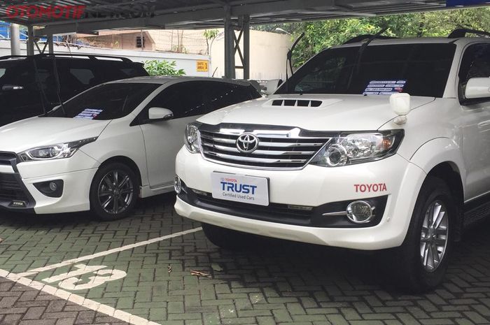 Deretan mobil bekas yang ditawarkan di acara bertajuk AUTO TRUST FAIR 2018.