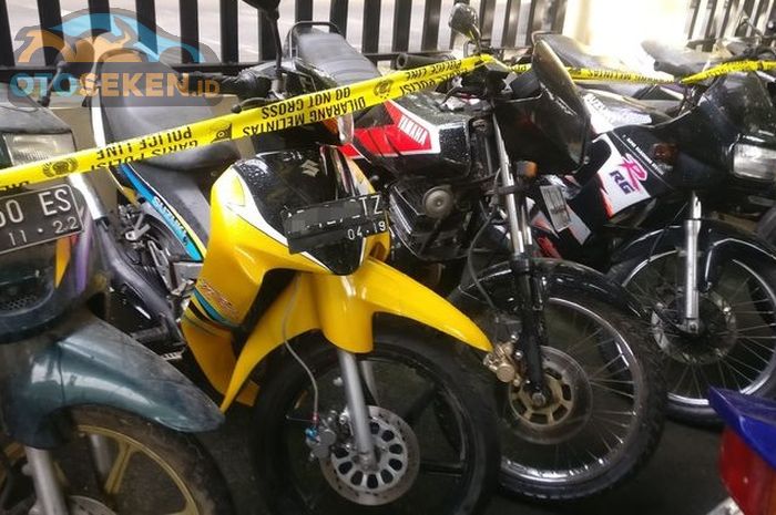 Polisi Sita Yamaha Touch Suzuki RGR dan puluhan motor di Rumah Kosong di Solo