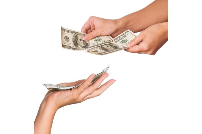 Ilustrasi pembayaran sebagai supir