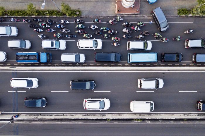 Suasana kemacetan di jalanan Jakarta 