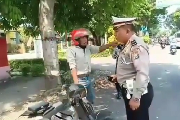 Video viral pria mengamuk saat dihentikan polisi di Lumajang