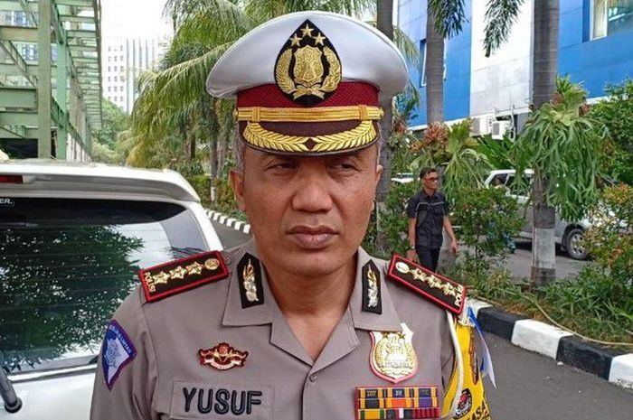 Dirlantas Polda Metro Jaya, Kombes Pol Yusuf mengungkap hasil uji coba tilang elektronik di Polda Metro Jaya, Jakarta Selatan pada Kamis (1/11/2018)