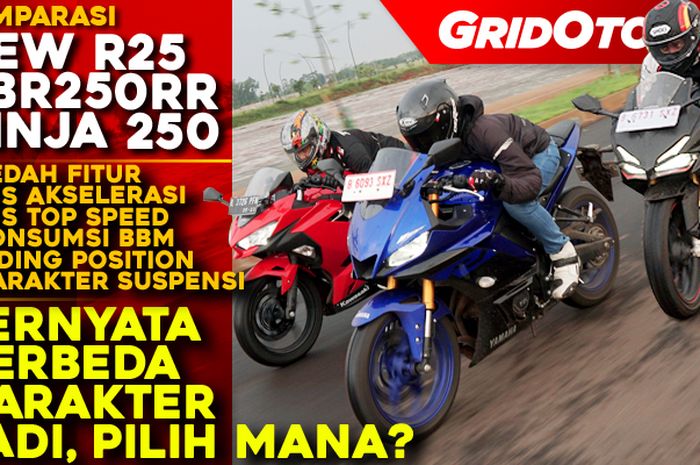 Komparasi R25 VS Ninja dan CBR250RR