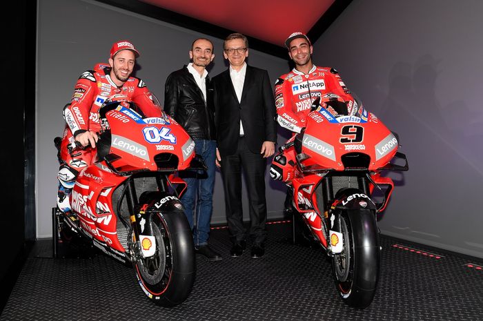 Peluncuran resmi tim Ducati untuk MotoGP musim 2019 lalu yang dihadiri Andrea Dovizioso dan Danilo Petrucci