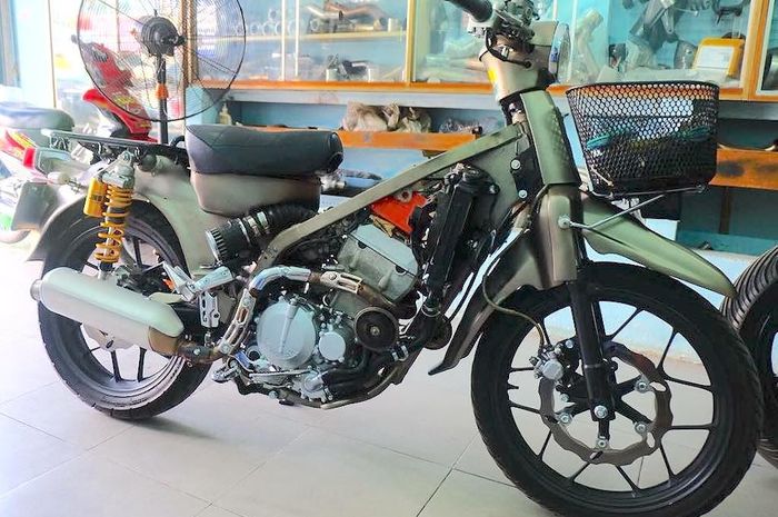 Super Cub jahat, mesinnya pakai KLX250