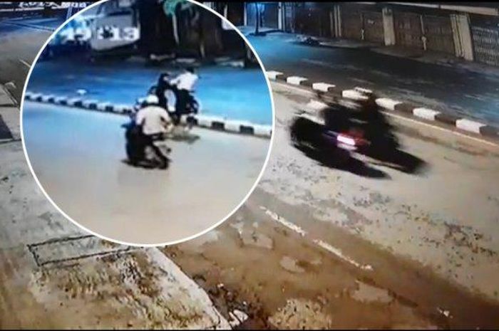 Aksi begal di Medan terekam CCTV, Senin (28/1/2019)&nbsp;