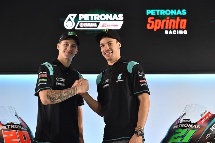 Fabio Quartararo (kiri) dan Franco Morbidelli perkuat Petronas Yamaha SRT di MotoGP