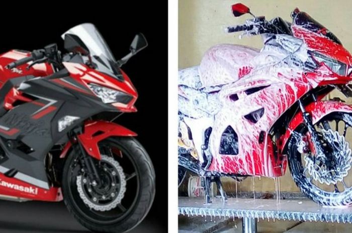 Honda CS1 dibuat mirip jadi Kawasaki Ninja 250 Fi