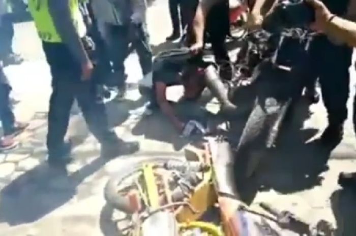 Polisi amankan pengendara motor yang menggunakan knalpot brong