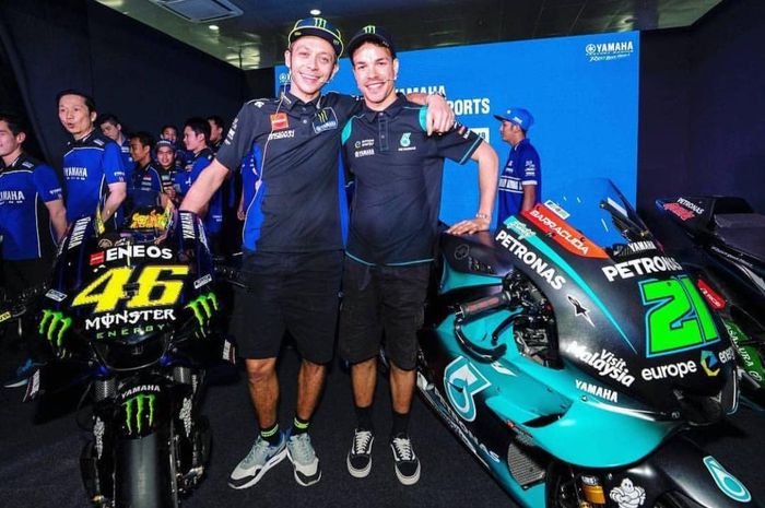 Valentino Rossi bersama muridnya, Franco Morbidelli