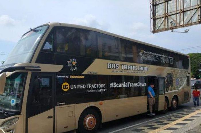 Bus Trans Jawa pakai Scania Double Decker