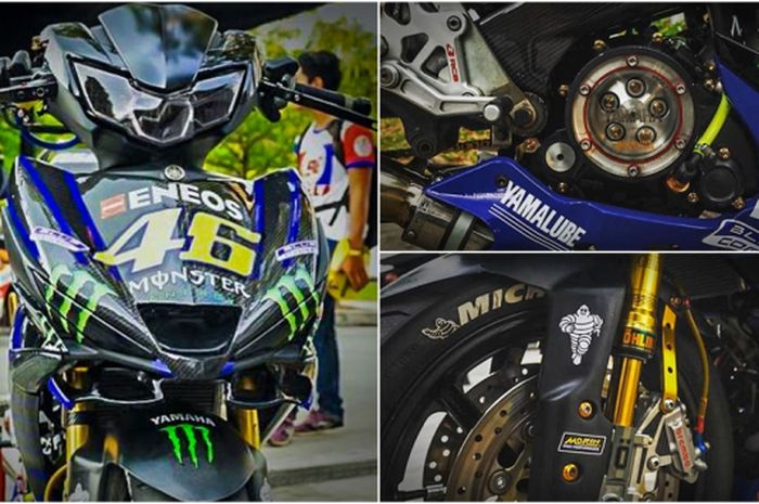 Modifikasi Yamaha MX King dengan livery Yamaha MotoGP 2019