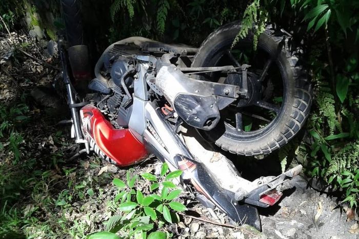 Yamaha Byson ditemukan di selokan tanpa pemilik