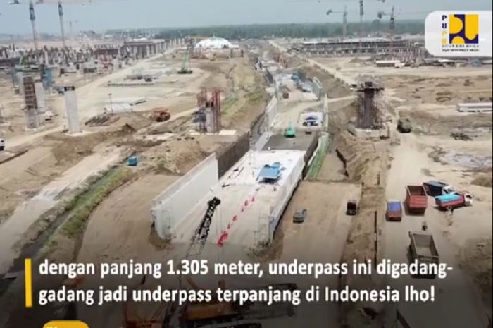Proyek pembangunan underpass New Yogyakarta International Airport (NYIA).