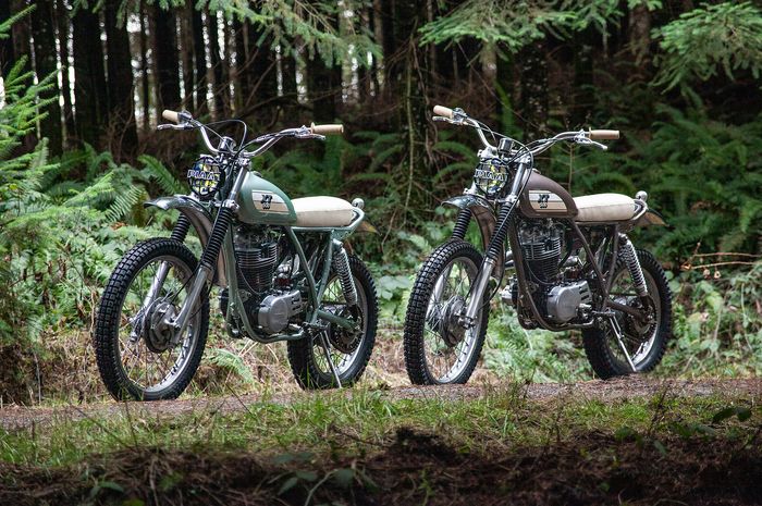 Yamaha XT500 bergaya vintage enduro