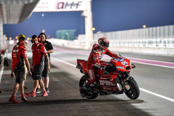 Andrea Dovizioso tampil sebagai pemenang MotoGP Qatar tahun lalu