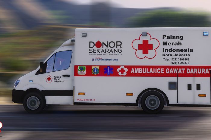Ilustrasi mobil Ambulans