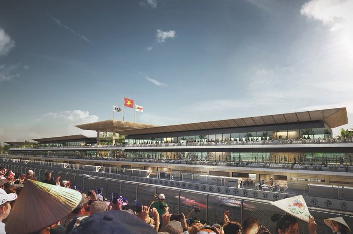 Ilustrasi bangunan utama sirkuit F1 Vietnam