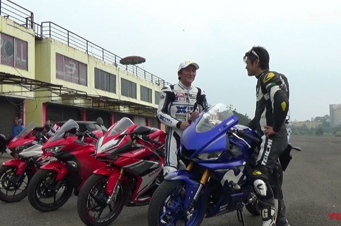 Dua tes rider asal Jepang, Maruyama Hiroshi (kiri) dan Mochizuka Kima (kanan).