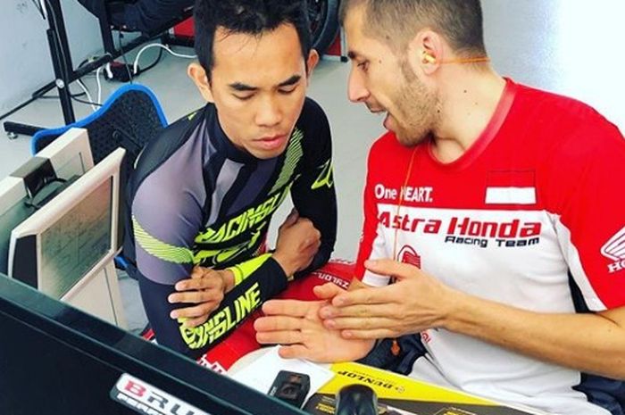 Gerry Salim melakukan sesi tes pramusim Moto2 FIM CEV Repsol