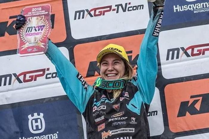 Kiara Fontanesi, juara dunia Women Motocross (WMX) 2018 harus absen pada seri pertama WMX di Belanda akhir pekan ini (31/3)