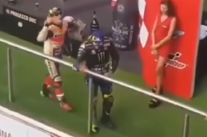 Aksi selebrasi Marc Marquez dinilai melecehkan fans Valentino Rossi di MotoGP Argentina