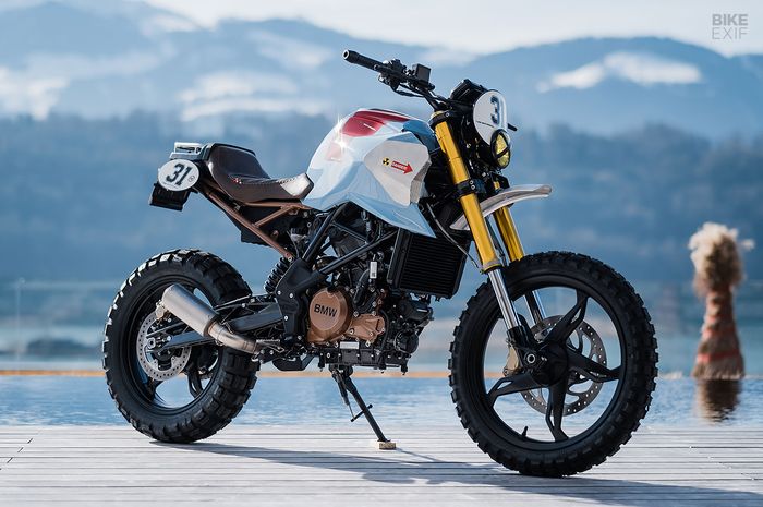 Modifikasi BMW G310GS bergaya scrambler