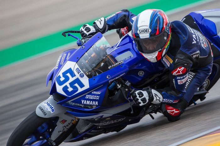 Galang Hendra Pratama menjadi pembalap tercepat ke-5 secara keseluruhan di sesi latihan bebas hari pertama WSSP300 Aragon