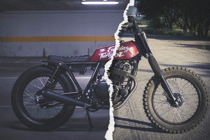 Modifikasi Suzuki Thunder 250 brat tracker