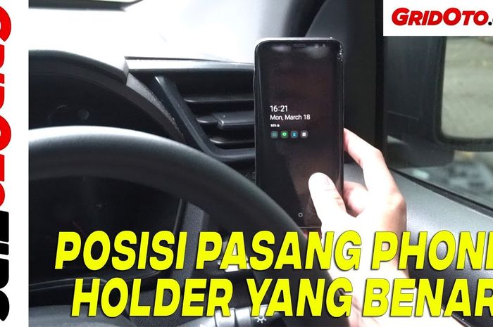 Posisi pasang phone holder