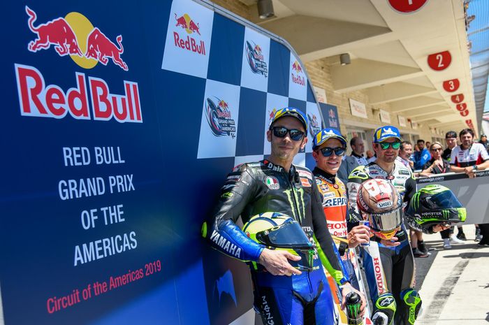 Valentino Rossi, Marc Marquez dan Cal Crutchlow kuasai sesi kualifikasi MotoGP Amerika 2019