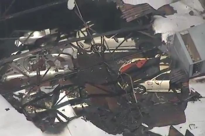 Puluhan mobil mewah Porsche milik kolektor Bob Ingram hancur akibat bencana gas