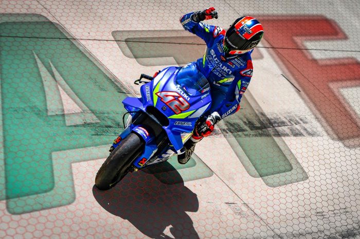 Alex Rins berhasil memenangi balapan MotoGP Americas 2019, Senin (15/4/2019) WIB.