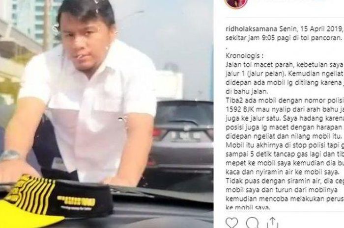 Video aksi arogan pengendara Toyota Fortuner di Tol Pancoran tersebut langsung viral di Instagram.