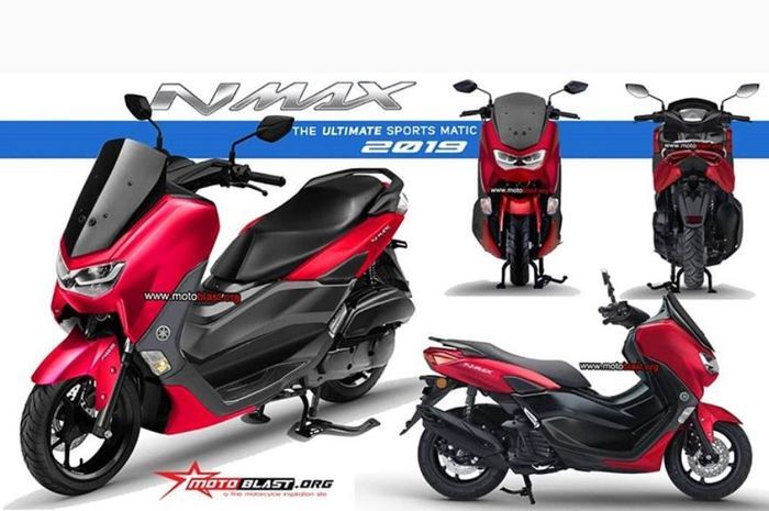 Rendering Yamaha NMAX 2019 full warna