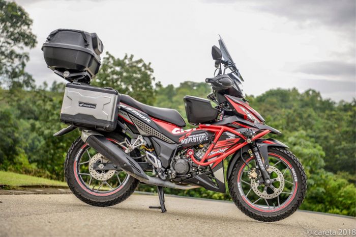 Begini Tampilan Honda Supra Gtr 150 Kalau Pakai Gaya Touring Adventure Gridoto Com