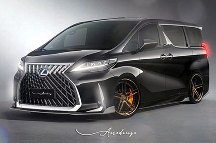 Modifikasi digital Lexus LM300h bergaya sporty 