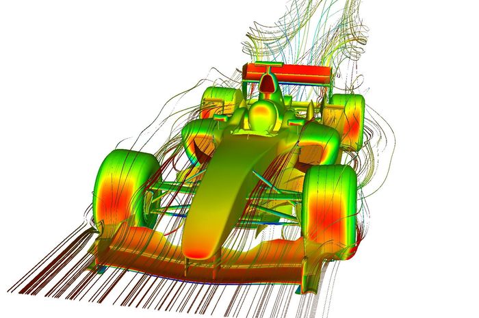 Ilustrasi aerodinamika di F1