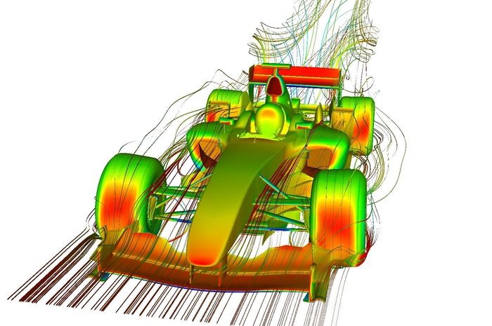 Ilustrasi aerodinamika di F1