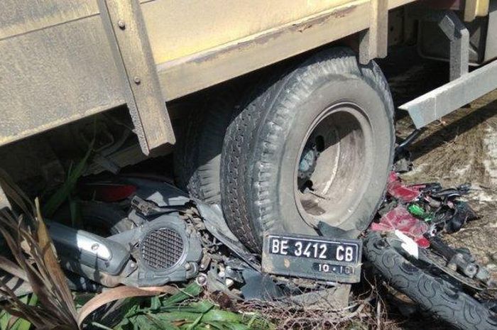 Sopir truk yang melindas Honda Vario di Bandar Lampung diburu polisi