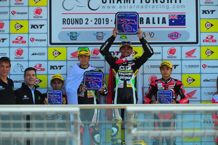 A.M Fadly mampu juara 1 di race 1 AP250 ARRC Australia 2019
