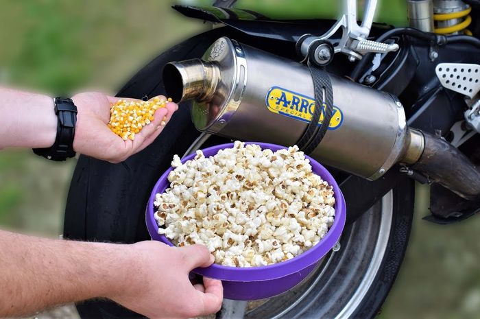 Eksperimen suhu jeroan knalpot, bisakah membuat jagung matang jadi popcorn?