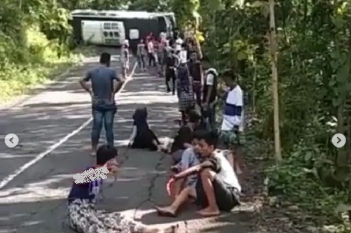 Kecelakaan bus di tanjakan Bundelan, Gunungkidul menewaskan satu orang