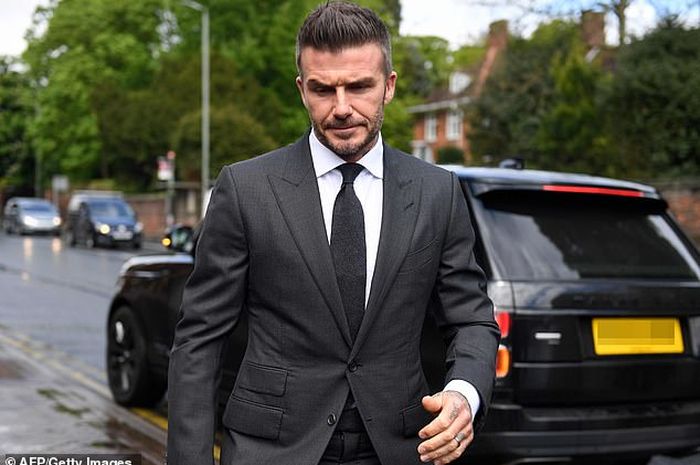 David Beckham menghadiri pengadilan tilangnya kemarin (dailymail.co.uk)
